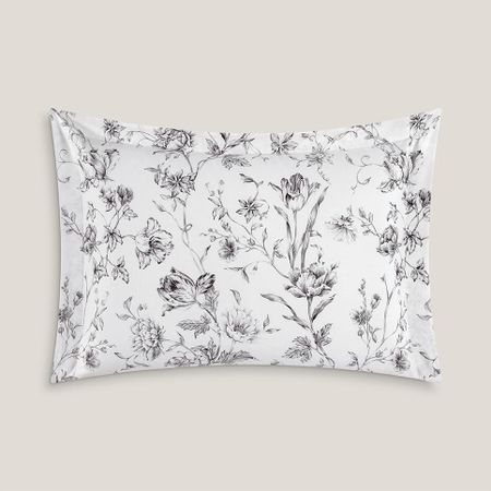 Наволочка Togas Эмиэл белый/серый 50x70 см