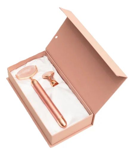 Роллер для лица из натурального розового кварца с функцией вибрации: Розовый шар из розового кварца sisterstone