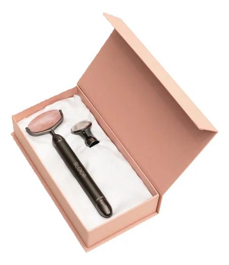 Роллер для лица из натурального розового кварца с функцией вибрации: Черный шар из розового кварца sisterstone