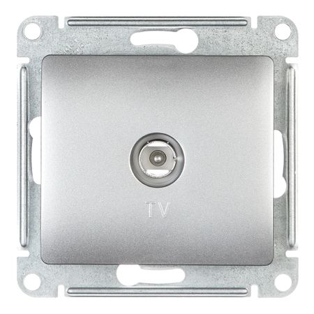 Розетка телевизионная Systeme Electric Glossa встраиваемая алюминий (GSL000393)