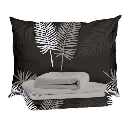 Комплект постельного белья Евро тенсель Mona Liza Liona серый с простыней 240х260 см