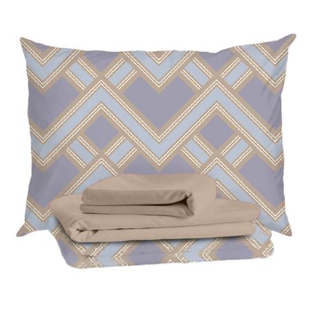 Комплект постельного белья 1,5-спальный тенсель Mona Liza Alex бежевый с простыней 150х215 см