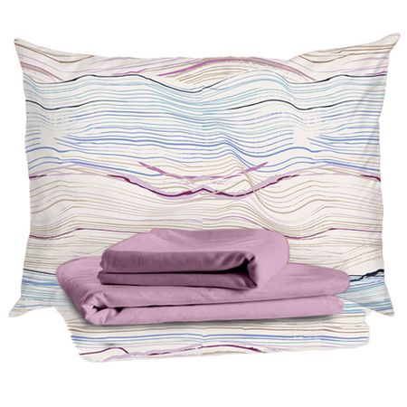 Комплект постельного белья 1,5-спальный тенсель Mona Liza Melody голубой с простыней 150х215 см