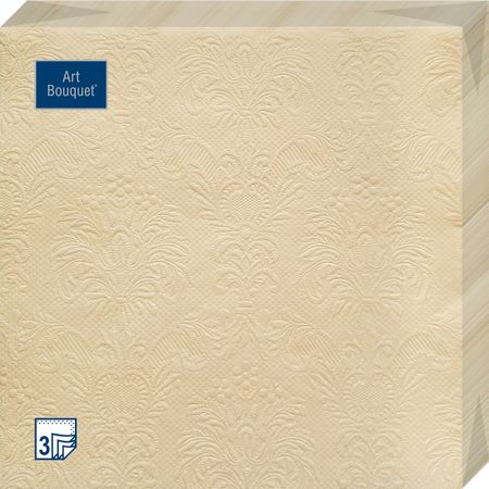 Салфетки Art bouquet бумажные шампань барокко 33х33 3сл 16шт