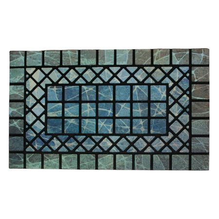 Коврик придверный противоскользящий Тауэр 45х75 см влаговпитывающий серый