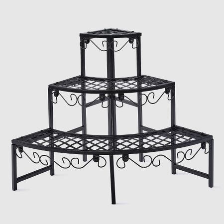 Подставка для растений угловая Lvchen 60 см черная