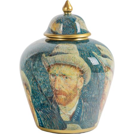 Ваза с крышкой Glasar 22х22х33 см