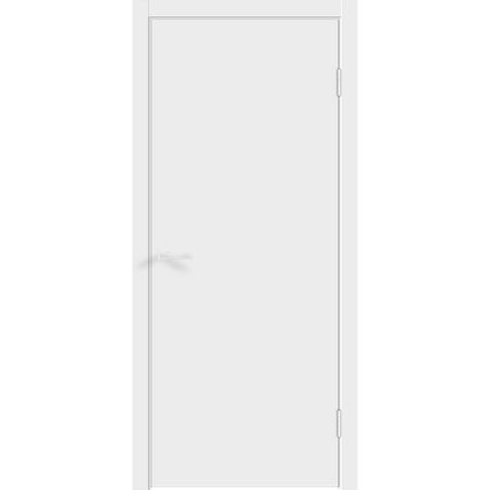 Дверь межкомнатная Smart 745х2050 мм эмаль белая глухая с притвором