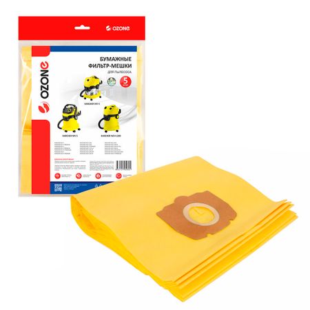 Мешок для пылесоса Ozone 36 л к моделям MV 4/MV 5/MV 6/WD 4/WD 5/WD 6 бумага для сухой уборки (5 шт.) (OP-219/5) двигатель пылесоса fghgf 220в 1400вт