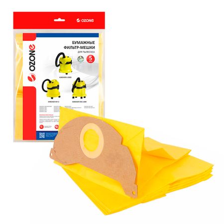 Мешок для пылесоса Ozone (OP-215/5) 17 л к моделям MV 2/WD 2 бумага для сухой уборки (5 шт.) министерство внутренних дел 1802–1902 гг в 3 х томах том 2 приложение 1 автографы грамоты виды сооружений и пр исторический очерк