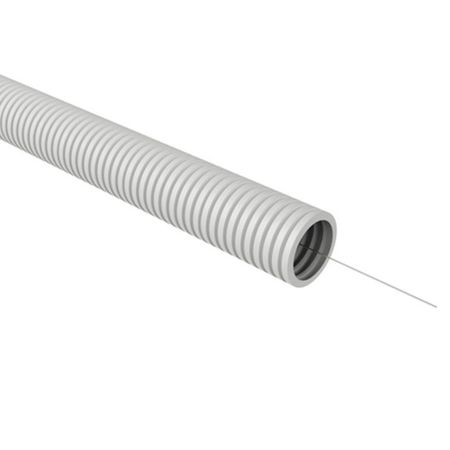 Труба гофрированная ПВХ 50 мм КМ легкая с зондом серая (15 м) (Б0060609) бумага гофрированная св серая 50 250 werola
