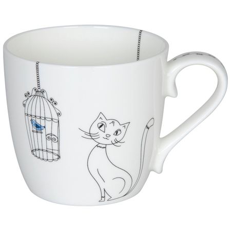 Кружка Koenitz Кошки и птички, 425 мл heyyes фарфоровые чашки koi fish sancai gaiwan 1 шт