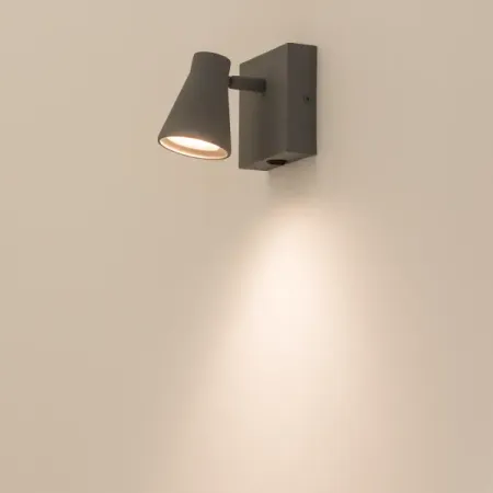 Спот поворотный Inspire Szari 1 лампа GU10 0.35 м² цвет серый поворотный переключатель vaneaims la36m 22 мм