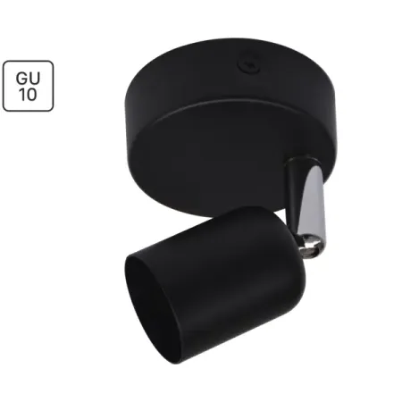 Спот поворотный Basic 1 лампа GU10 2.5 м² цвет черный ranpo светодиодные лампы e14 e27 b22 g9 gu10 3w 6w 9w 12w 15w