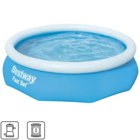 Бассейн надувной Bestway 57270 BW 305x76 см насос в комплекте матрас надувной bestway easy inflate queen 203х152х28см ножной насос
