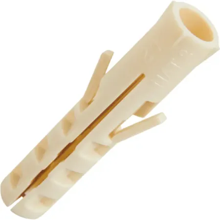 Дюбель распорный для полнотелых материалов 8x40 мм нейлон цвет бежевый 100 шт.