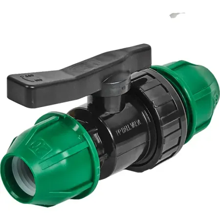 Кран шаровой прямой ТПК-Аква PN16 20 мм полипропилен ручка флажок