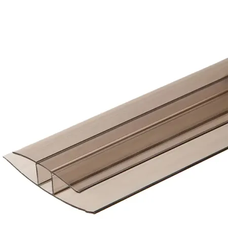 Профиль соединительный для поликарбоната Колибри 6 мм бронзовый 3 м