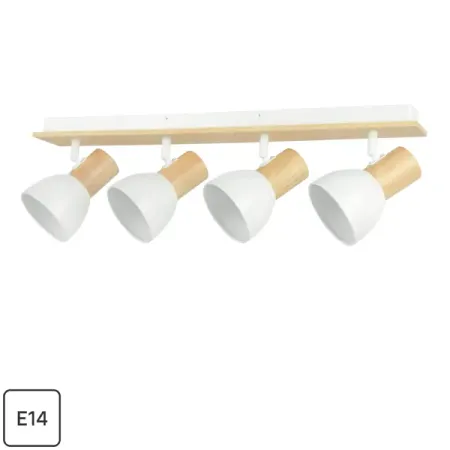 Спот поворотный Inspire Venosa 4 лампы E14 3 м² цвет белый