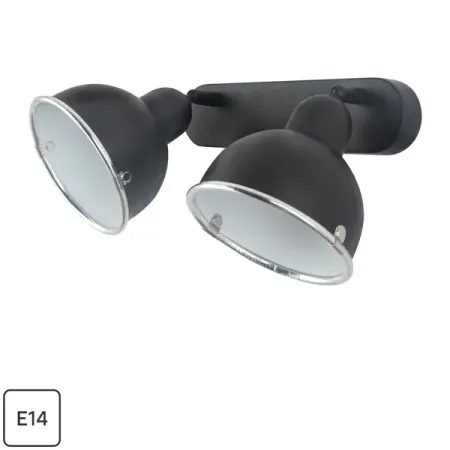 Спот поворотный Inspire Farell 2 лампы E14 1.5 м² цвет черный