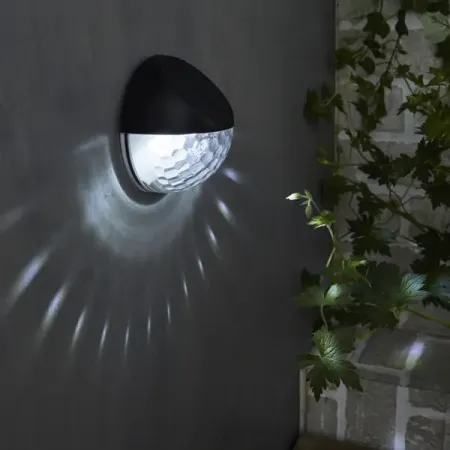 Светильник настенный светодиодный уличный на солнечных батареях Puno IP44, цвет чёрный