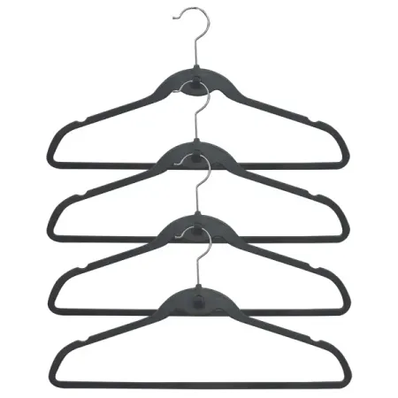 Плечики Spaceo 45 см пластик цвет чёрный 4 шт пластиковые воронки 50 мм   из 10 штук