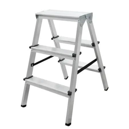 Стремянка двухсторонняя Новая Высота Kroft 1120 3 ступени алюминий
