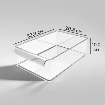 Органайзер Berossi 20.3x10.2x32.9 см 5.4 л полиэтилен без крышки цвет прозрачный прозрачный органайзер для фотокарт minkys