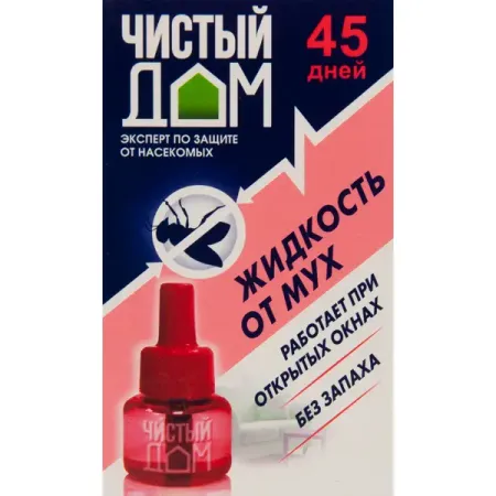 Жидкость от мух и комаров Чистый Дом 45 дней 40 мл mijia электрический репеллент от комаров