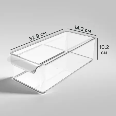 Органайзер Berossi 14.3x10.2x32.9 см 3.7 л полиэтилен без крышки цвет прозрачный прозрачный органайзер для фотокарт minkys