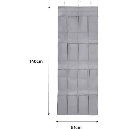 Органайзер для обуви подвесной Spaceo 51x140x1 см полиэстер цвет серый бархатный органайзер для украшений rasalhaguer