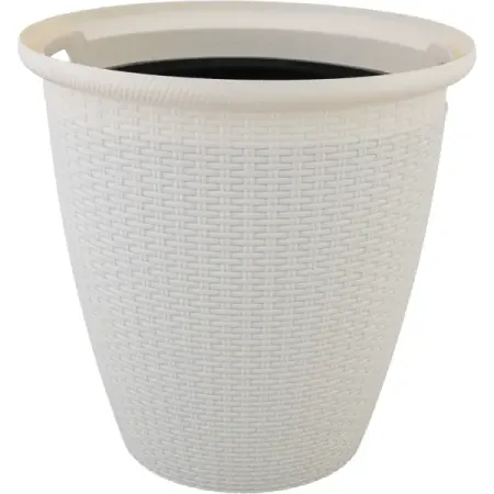 Кашпо Ingreen Rattan ø47 h47 см v50 л пластик сливочный шариковые ручки с кристаллами пластик 0 7 мм синий 10 шт