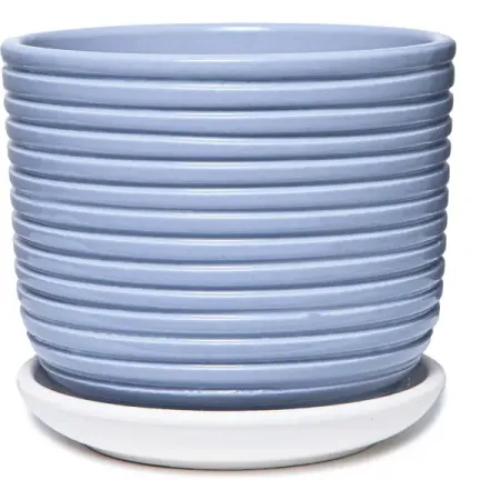 Горшок цветочный Спин ø19 h16.1 см v2.9 л керамика серый керамическая статуя будды майтрейи ounona оранжевая фиолетовая песочная керамика