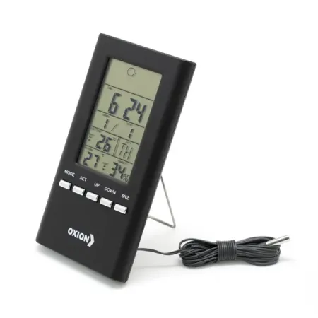 Часы-метеостанция Oxion OTM3331 с проводным датчиком цвет черный будильник oria rgb