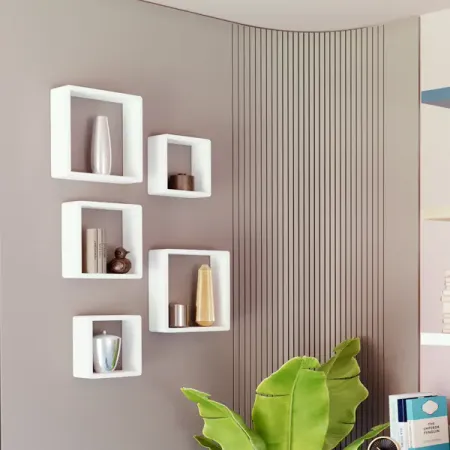 Полка настенная Spaceo 20x20 см/24x24 см/28x28 см МДФ цвет белый 3 шт