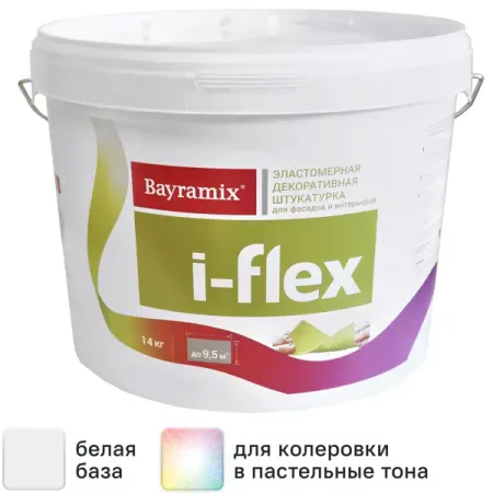 Штукатурка декоративная эластичная Bayramix I-Flex FL 001 14 кг цвет белый