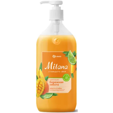 Жидкое крем-мыло Grass Milana Манго и лайм 1 л