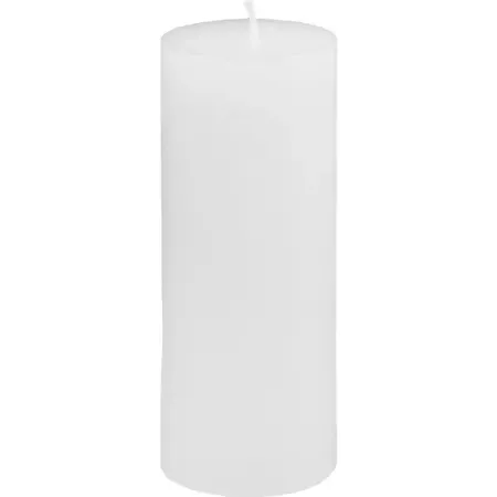 Свеча столбик Рустик белая 16 см