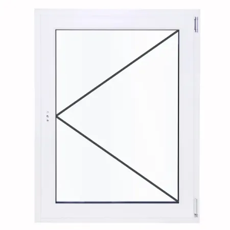 Окно пластиковое ПВХ VEKA одностворчатое 1200x800 мм (ВхШ) стекло 4 мм поворотное белый/белый