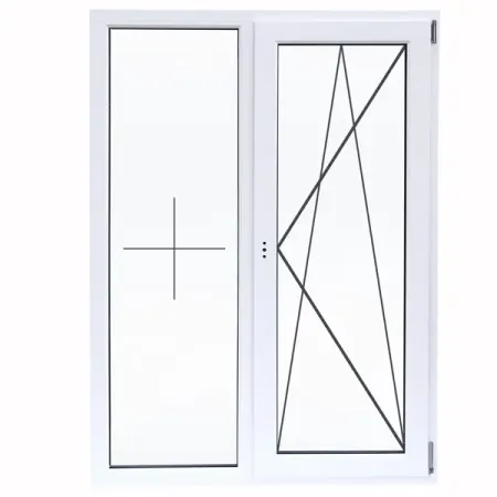 Окно пластиковое ПВХ VEKA двустворчатое 1200x1000 мм (ВхШ) двухкамерный стеклопакет белый/белый