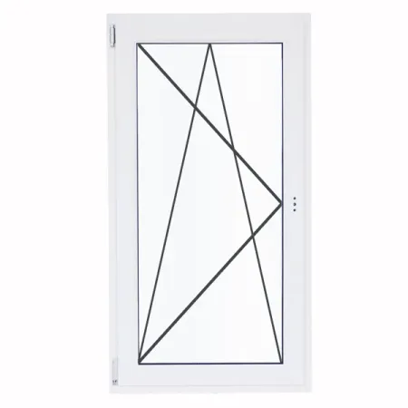 Окно пластиковое ПВХ VEKA одностворчатое 870x600 мм (ВхШ) левое поворотно-откидное двухкамерный стеклопакет белый/белый