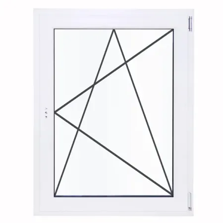 Окно пластиковое ПВХ VEKA одностворчатое 1270x800 мм (ВхШ) правое поворотно-откидное однокамерный стеклопакет белый/белый