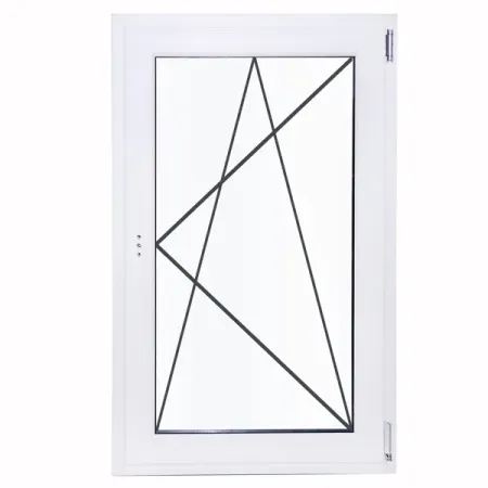 Окно пластиковое ПВХ VEKA одностворчатое 1170x600 мм (ВхШ) правое поворотно-откидное двухкамерный стеклопакет белый/белый