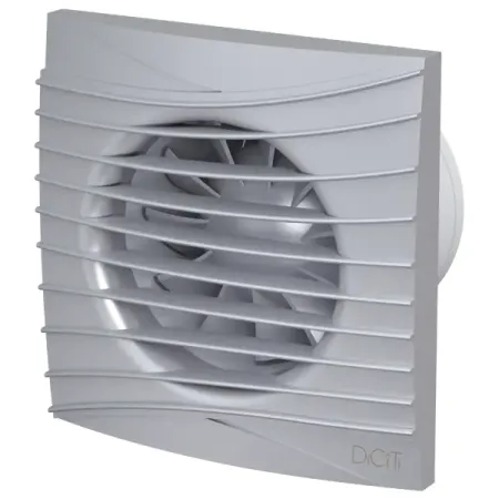 Вентилятор осевой вытяжной Diciti Silent 4C D100 мм 25 дБ 90 м³/ч обратный клапан цвет серый