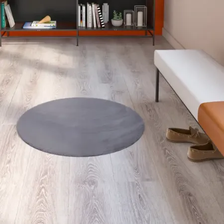 Шкура искусственная полиэстер Inspire Bianca круг ø100 см цвет серый