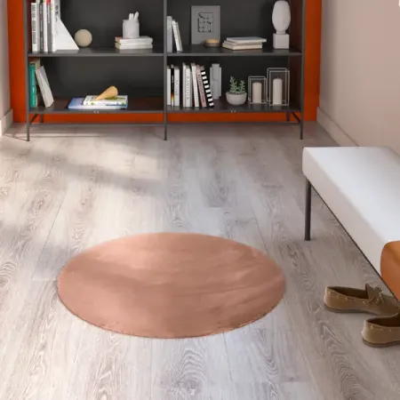 Шкура искусственная полиэстер Inspire Bianca круг ø100 см цвет розовый