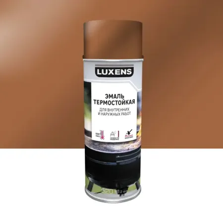 Эмаль аэрозольная термостойкая Luxens матовая цвет медный 520 мл медный тройниковый фитинг haoyunma