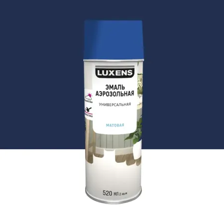 Эмаль аэрозольная декоративная Luxens матовая цвет сапфирово-синий 520 мл ошейники шлейки yami yami амуниция ошейник брайт шериф 2 слоя фигурный 25 31см синий 25 31 см