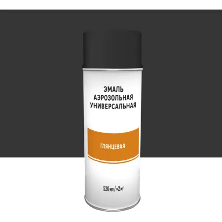 Эмаль аэрозольная декоративная глянцевая цвет черный 520 мл