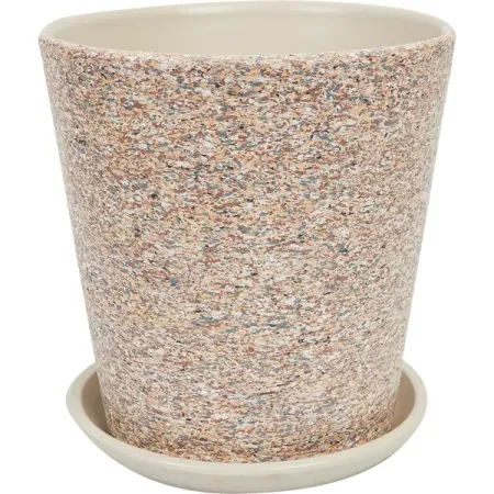 Горшок цветочный «Лунный камень» №5, ø22 см, 5.6 л, керамика, цвет бежевый